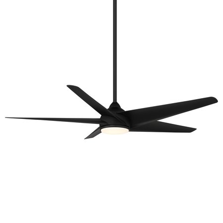 WAC Viper 5-Blade Smart Ceiling Fan 60in Matte Black with 3000K LED Light Kit and Remote Control F-071L